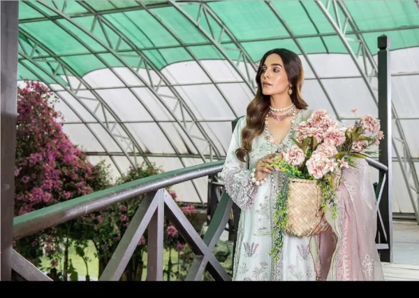 Esha Aisha Luxurious-Embroidered Lawn Vol-02, 2024. 3-Pc *Unstitched - Image 2
