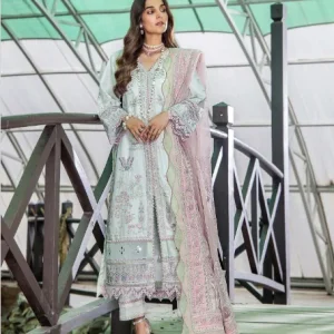Esha Aisha Luxurious-Embroidered Lawn Vol-02, 2024. 3-Pc *Unstitched
