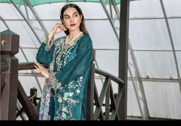 Esha Aisha Luxurious-Embroidered Lawn Vol-02, 2024. 3-Pc *Unstitched - Image 2