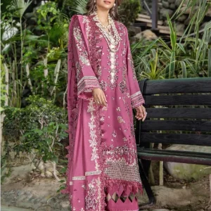 Esha Aisha Luxurious-Embroidered Lawn Vol-02, 2024. 3-Pc *Unstitched