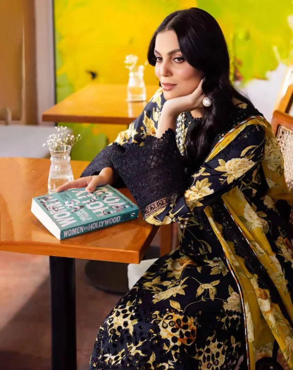 NUREH GIRL GLAM - Unstitched Printed Chikankari Lawn Summer Collection - Image 4