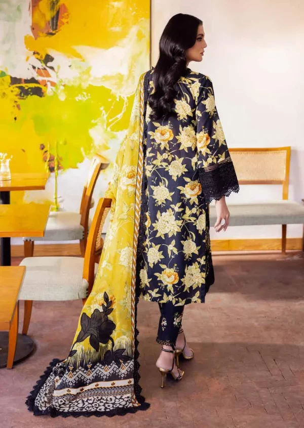NUREH GIRL GLAM - Unstitched Printed Chikankari Lawn Summer Collection - Image 3