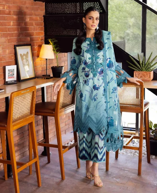 NUREH GIRL GLAM - Unstitched Printed Chikankari Lawn Summer Collection