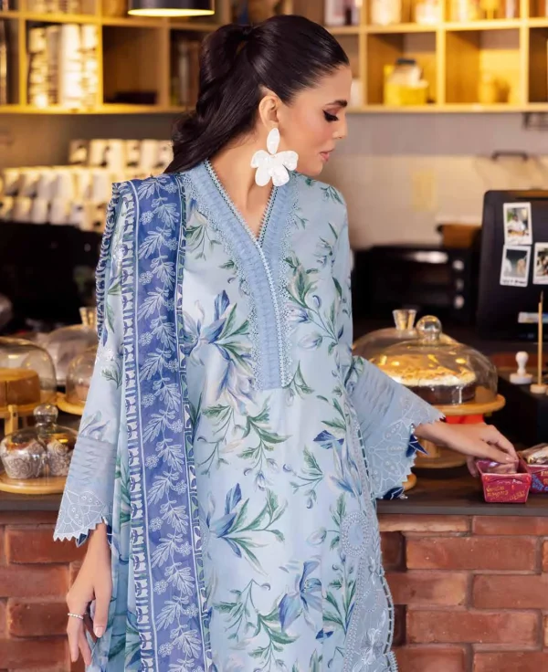 NUREH GIRL GLAM - Unstitched Printed Chikankari Lawn Summer Collection - Image 2