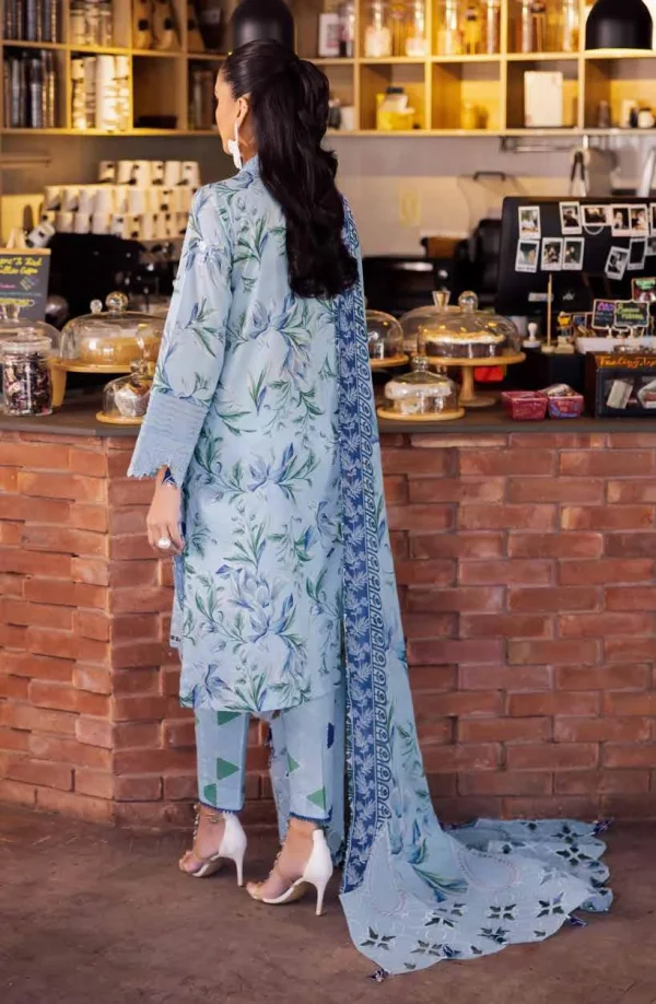 NUREH GIRL GLAM - Unstitched Printed Chikankari Lawn Summer Collection - Image 3