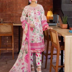 NUREH GIRL GLAM - Unstitched Printed Chikankari Lawn Summer Collection